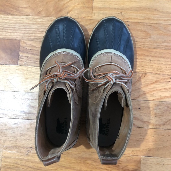 Sorel “Out N About” Waterproof Duck Boot Leather Rubber NL2133-286 US Size 8 - Picture 4 of 10